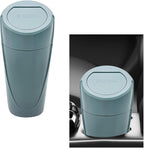Car Trash Can with Lid, Mini Car Garbage Bin Leakproof Cup Holder Trash Can, Multipurpose Organizer Door Pocket Trash Cup Fits Auto Home Office, Universal Garbage Can (Black Green)