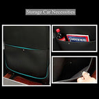 HCMAX 2 Pack Kick Mat Car Seat Back Protector Waterproof Easy to Clean Multifunctional Organizer Storage Bag Travel Accessory PU Leather Beige