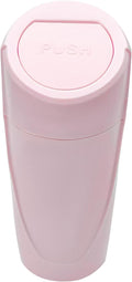 Car Trash Can Bin with Lid, Leakproof Auto Cup Holder Garbage Bin Multipurpose Storage Organizer, Mini Portable Dustbin Side Door Garbage Can for Vehicle Home Office (Pink)