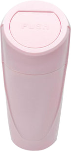Car Trash Can Bin with Lid, Leakproof Auto Cup Holder Garbage Bin Multipurpose Storage Organizer, Mini Portable Dustbin Side Door Garbage Can for Vehicle Home Office (Pink)