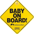 Baby On Board Car Sign 0+ Months Easy and Quick Installation with Suction Cups Easy to Clean Internationally Recognized Sign Yellow