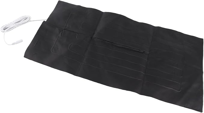 Electric Heating Pad, 60x30cm Electric Heat Cushion with 5521 Female Connector, DC 12V 30W Seat Heating, Ideal for Home Sleeping, Back, Neck & Shoulder, Polyester, Cotton