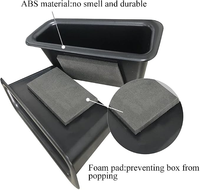 Front Row Door Side Storage Box Compatible with Volvo S60 2009-2017 2018 V60 2009-2017 2018 Armrest Phone Container Door Organizer Handle Pocket ABS Tray Insert Glove Pallet