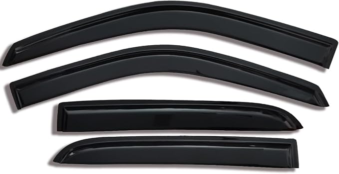 Side Window Visors rain Guards Vent Deflectors Compatible with Dodge Ram 1500 Crew Cab 2009-2018, Ram 2500/3500 Crew/Mega 2010-2025, 2019-2024 Ram 1500 Classic Crew, Window Rain Guard 94109