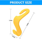 4PCS Car Back Seat Headrest Hooks, Rear Car Seat Storage Headrest Hanger Holder Hooks Organizer, Universal Auto Interior Accessories for Bag Purse Handbag Cloth Coats Grocery (Yellow)