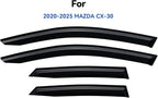 Window Visors Rain Guards for 2020-2026 Mazda CX-30, Out-Channel Window Vent Wind Deflectors Visors Shades for 20-25 Mazda CX30 2.5 S Select Sport Preferred Premium Turbo