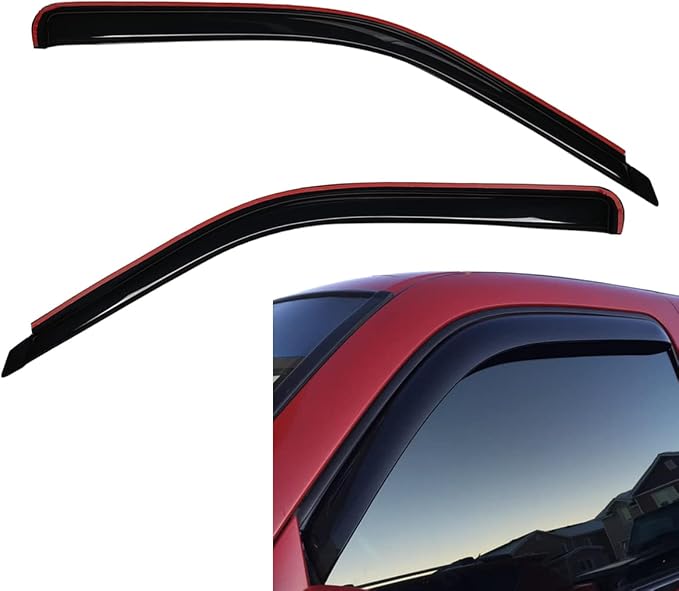 Extra Durable in-Channel Vent Window Visor, Fits 1999-2006 Chevrolet Silverado & GMC Sierra 1500/1500 HD/2500/2500 HD & 3500, 2007 Classic Models, Regular/Extended/Crew Cab, Smoke, 2-Pcs