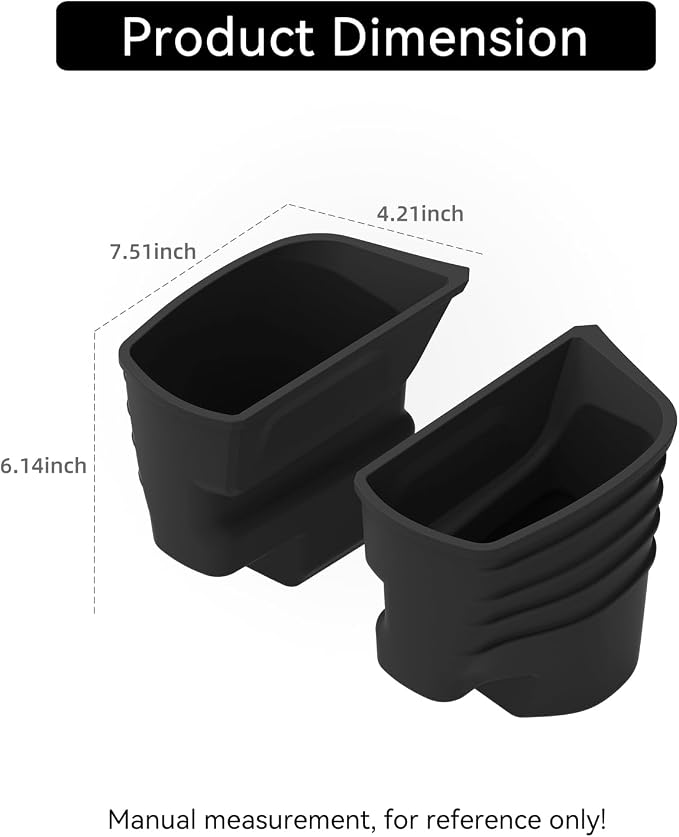 Front Door Organizer for Toyota RAV4 2026+ | Door Handle Pockets Storage Box Silicone Door Side Storage Box Car Accessories Door Handle Organizer Black