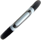 Sporty Two Tone Ergonomic Grip Steering Wheel Cover - Carbon Fiber Grip for Standard Size Wheels 14.5-15 inch Gray/Black