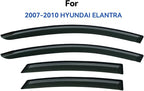 Window Visors Rain Guards for 2007 2008 2009 2010 Hyundai Elantra, Out-Channel Window Vent Wind Deflectors Visors Shades for 07 08 09 10 Elantra