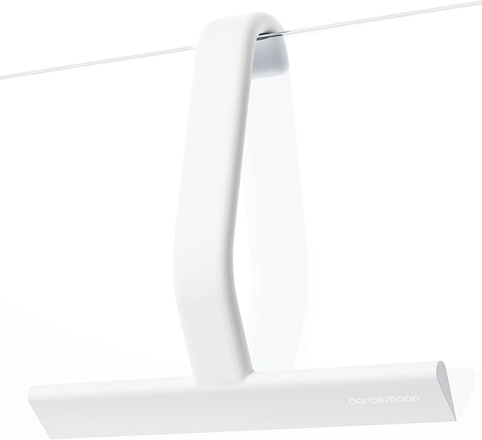 JustHang Shower Squeegee for Glass Doors, All-One-Piece Award-Winning Silicone Squeegee with Built-in Hook for Bathroom, Window, Mirror, Tile Wall,Car, Streak-Free Cleaner Tool,10-Inch White