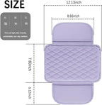 carleef Arm Rest Cover for Car,Leather+Memory Foam Center Console Cover with Storage Bags,Universal Middle Console Cover Car Accessories Interior for Most Cars Center Consoles (Purple)