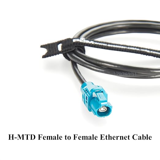Rosenberger E6K10A-1CAZ5-Z H-MTD Vehicle Automotive Ethernet Cable 10Gbps 100/1000BASE-T1 H-MTD Female to Female Shielded LCA-101-1000-Z-Z Cable for ADAS, Telematics, Autonomous Driving (0.5M/1.64FT)