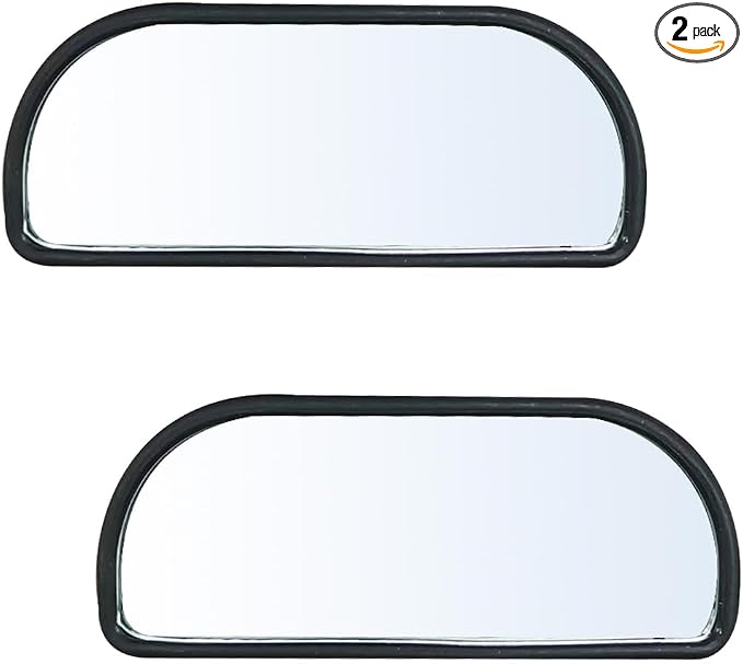 2PCS Blind Spot Car Mirrors, HD Shatterproof Glass Wide Angle Convex Side Mirror, Up&Down Adjustable, Framed Car Auxiliary Rearview Mirror for Cars SUV Truck Motorcycle & Parking(Rectangular)