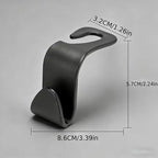 4PCS S-Shaped Car Headrest Hooks, Universal Heavy Duty Car Seat Back Hooks, Multifunctional Vehicle Interior Storage Hanger for Bags, Purses, Coats, Groceries and Travel Accessories