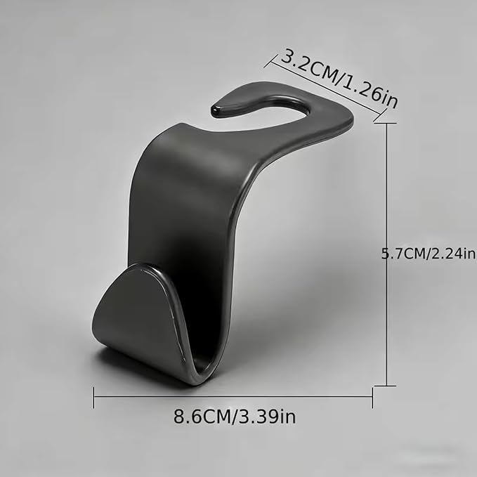 4PCS S-Shaped Car Headrest Hooks, Universal Heavy Duty Car Seat Back Hooks, Multifunctional Vehicle Interior Storage Hanger for Bags, Purses, Coats, Groceries and Travel Accessories