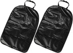 2pcs Car Seat Back Protectors Kick Mats for Black Waterproof Oxford Fabric Vehicle Seat Back Kick Guards for Family Travel