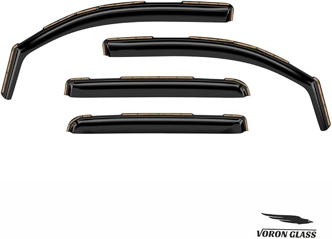 Voron Glass in-Channel Extra Durable Rain Guards for Toyota Tacoma 2016-2023 Double Cab, Window Deflectors, Vent Window Visors, 4 Pieces - 200839