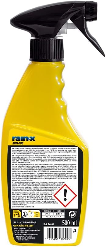 Anti-Fog - Prevents Fogging & Misting on Car Windows & Mirrors - Long-Lasting Clarity - 500ml