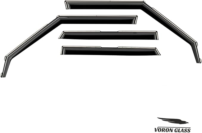 Voron Glass in-Channel Extra Durable Rain Guards for Kia Soul 2020-2026, Window Deflectors, Vent Window Visors, 4 Pieces - 200847