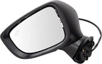 Driver & Passenger Side Power Mirror Set Smooth Black without Heat with Blind Spot Indicator Compatible with 2017-2021 Mazda 6 MA1320231 MA1321231