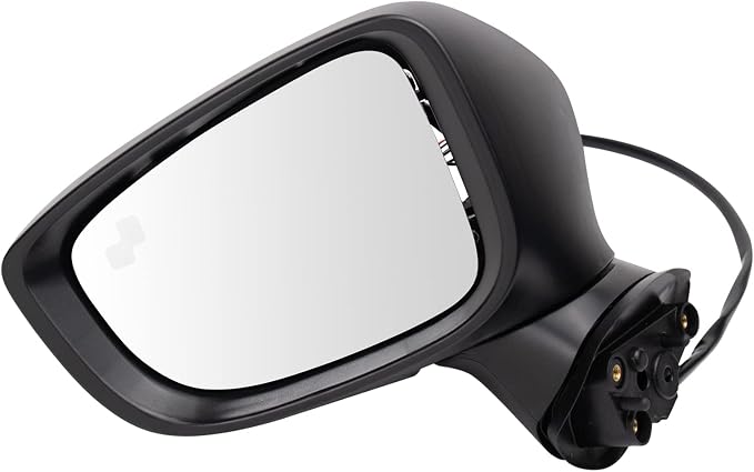 Driver & Passenger Side Power Mirror Set Smooth Black without Heat with Blind Spot Indicator Compatible with 2017-2021 Mazda 6 MA1320231 MA1321231
