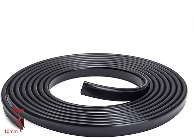 65.6ft (20m) Car Door Edge Guards Black – Self-Adhesive PVC, U-Shaped, Fits Most Vehicles, Fade-Resistant, Scratch- and Chip-Resistant – Reduces Dings in Parking Lots