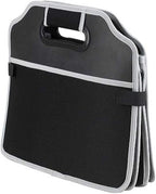 Car Trunk Organizer, Black, 3 Large Sections of Storage, Store Your Cleaning Supplies, Emergency Gear, Groceries, Tools, Great For On The Go Moms