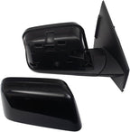 Driver and Passenger Side Power Heated Mirror Set Smooth Black Manual Folding Compatible with 2011 Ford Edge FO1320468 FO1321468