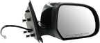 Passenger Side Power Mirror Paint to Match Smooth Black Compatible with 2012-2014 Nissan Versa NI1321227 NI1321241