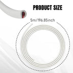 Car Door Edge Guards, Car Door Protector, 16Ft Rubber Seal Protector U Shape Edge Trim, Anti-Collision Auto Door Entry Guard Protective Strip Universal for Most Vehicles (White, 5M)