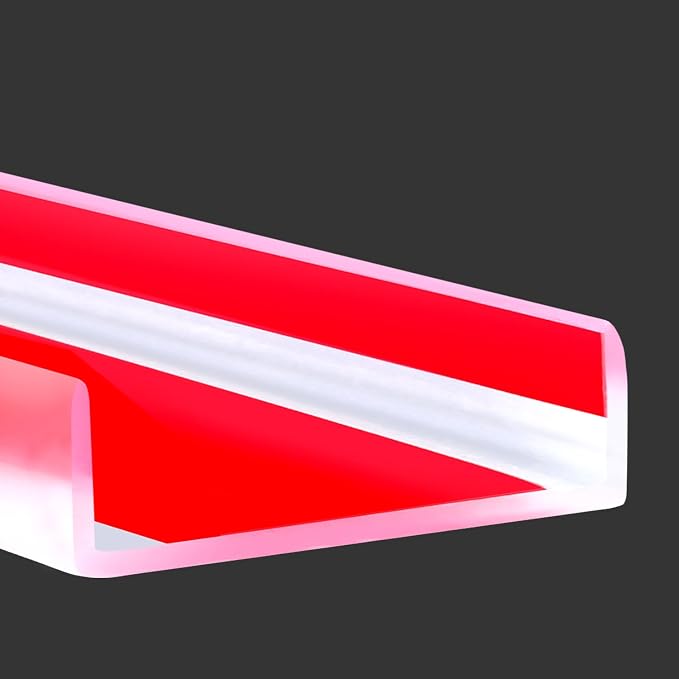 Rubber Edge Trim, Self-Adhesive U Channel Edge Trim, Edge Protector for Plywood and Wood, Peel and Stick U Shaped Edge Banding, Silicone Rubber Material, Clear Color, Fit 2-1/2"(63.5mm)