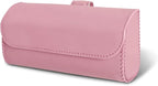 Sunglasses Holder for Car Sun Visor, Sunglass Organizer for Car, Magnetic Leather Eyeglasses Protective Storage Case, Waterproof Glasses Organizer Visor Accessories for Vehicles (Pink)