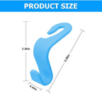 4PCS Car Back Seat Headrest Hooks, Rear Car Seat Storage Headrest Hanger Holder Hooks Organizer, Universal Auto Interior Accessories for Bag Purse Handbag Cloth Coats Grocery (Light Blue)