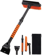 31.5" Ice Scrapers for Car Windshieldand and Extendable Snow Brush for Car with Foam Grip,360° Pivoting Brush Head for Car Truck SUV Home Winter Snow Removal