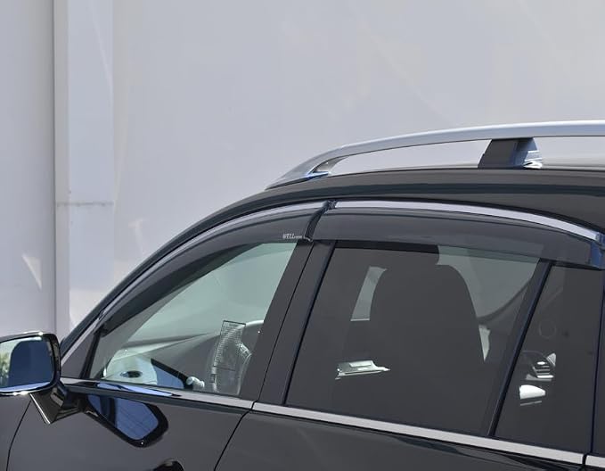 Window Visors Wind Deflectors Compatible with Acura 2013-2018 RDX with Chrome Trim Rain Guards 3-847AC004