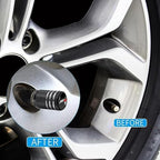 Tire Valve Stem Caps for Corvette Metal Car Wheel Air caps Auto Valve Stem Caps Accessories 4 Pcs Black