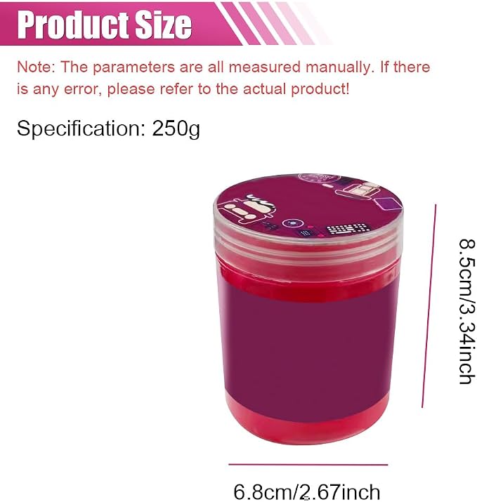 Craedli 2 Pack Car Cleaning Gel Detailing Putty, Pink Reusable Dust Cleaning Slime Auto Interior Cleaner Tool for Vehicle Air Vent, Keyboard Dust Remover & Car Accessories, 8.8oz/Jar (250g)