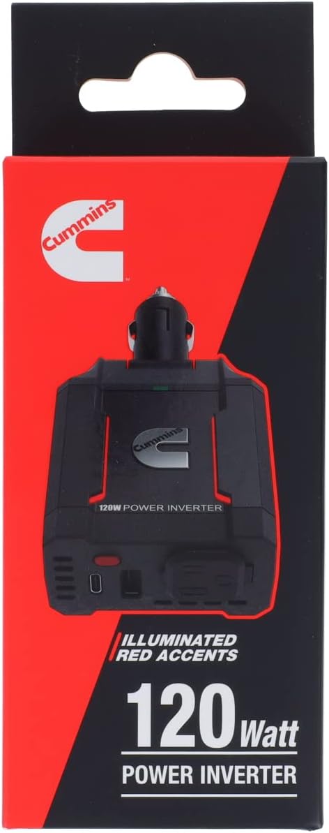 Cummins 120 Watt Inverter 12v Socket DC to AC Inverter Direct Plug Converter CMN120D