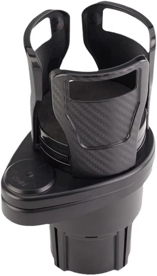 Car Cup Holder Expander for 2013-2018 BMW 3 Series 328i 335i 320i 330i 325i F30 F31, Multifunctional Dual Cup Mount with 360° Rotating Adjustable Carbon Fiber Texture Adapter