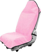 Waterproof Car Towel Seat Cover, Sweating Non-Slip Premium Towel Carseat Cover Protector, Universal Soft Machine Washable Car Truck SUV Front Seat Cover for Gym Workout Beach Hiking (Pink)