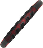 car Steering Wheel Cover Faux Leather Massage Universal fit 3D Honeycomb Hole Anti-Slip Sporty 15 Inches (Red Black)