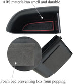 4pcs Door Side Storage Box Compatible with Highlander 2014 2015 2016 2017 2018 2019 Armrest Phone Container Door Organizer Handle Pocket ABS Tray Insert Glove Pallet