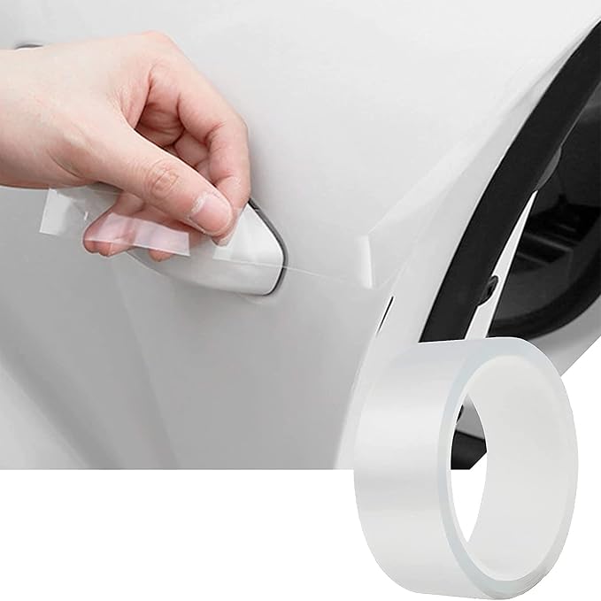 Car Door Edge Guards Car Door Side Protector Strip Anti-Collision Transparent Tape for Most Vehicle, Invisible Transparent Bumper, Scratch-Resistant Body,Protect Seat Body (33Ft x 0.8In)