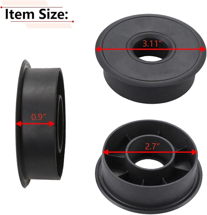 2PCS Center Console Cup Holder Insert Mat | Diameter at 3.11 inch, Height at 0.9 inch, for Deep Cup Holders Smaller Drink Shorter Cups and More