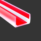 Clear Rubber Edge Trim, Self-Adhesive Clear Rubber Edge Trim, Edge Protector for Cabniet, Glasses or Plywood, Silicone Rubber Material, White Color, Fit 1"(25mm), U Channel Edge Guards