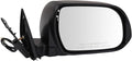 Passenger Side Mirror Assembly Electric Adjustment Heated No Memory Black Compatible with 2008-2013 Toyota Highlander TO1321246 TO1321334