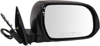 Passenger Side Mirror Assembly Electric Adjustment Heated No Memory Black Compatible with 2008-2013 Toyota Highlander TO1321246 TO1321334