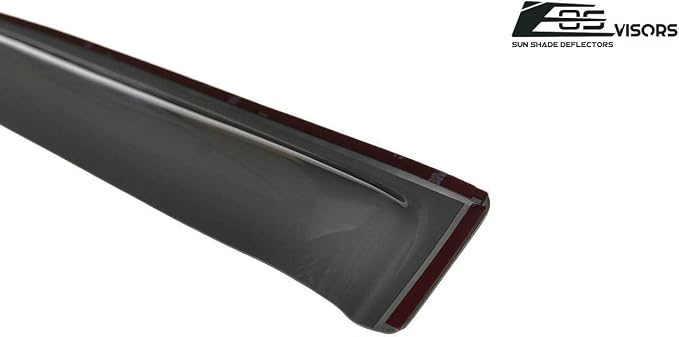 for 2012-2015 Honda Civic 2Dr Coupe | EOS Visors JDM in-Channel Style Smoke Tinted Side Vent Window Deflectors Rain Guards