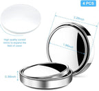 4 Pack Blind Spot Mirror 2 Inch Angle Adjustable HD Glass Round Car Side Rear View Convex Mirror Accessories with Frame for Car SUV Trucks Motorcycles (Silvery)